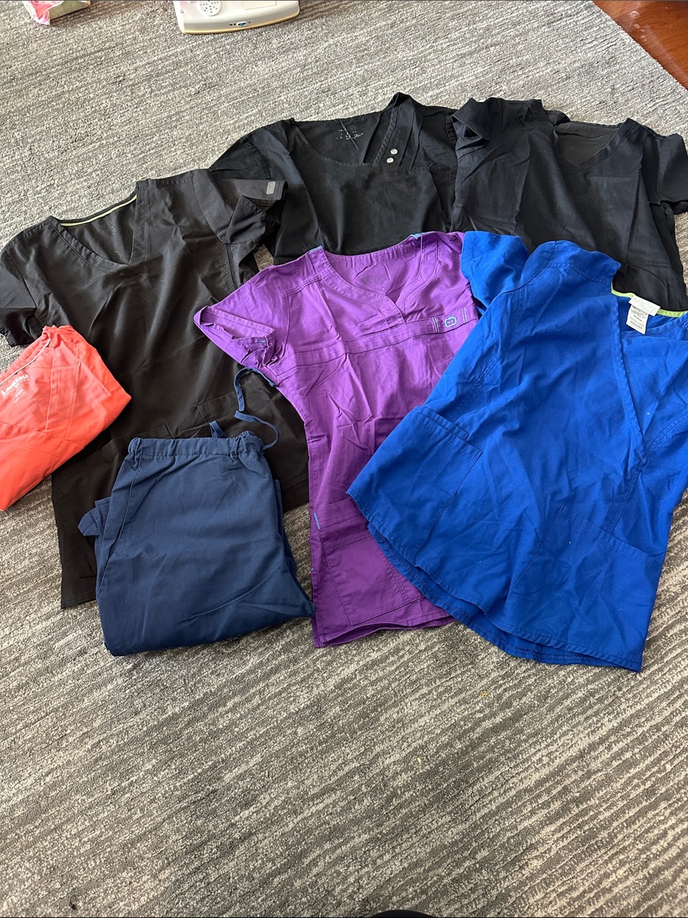 7 piece women’s Scrub Tops and pants